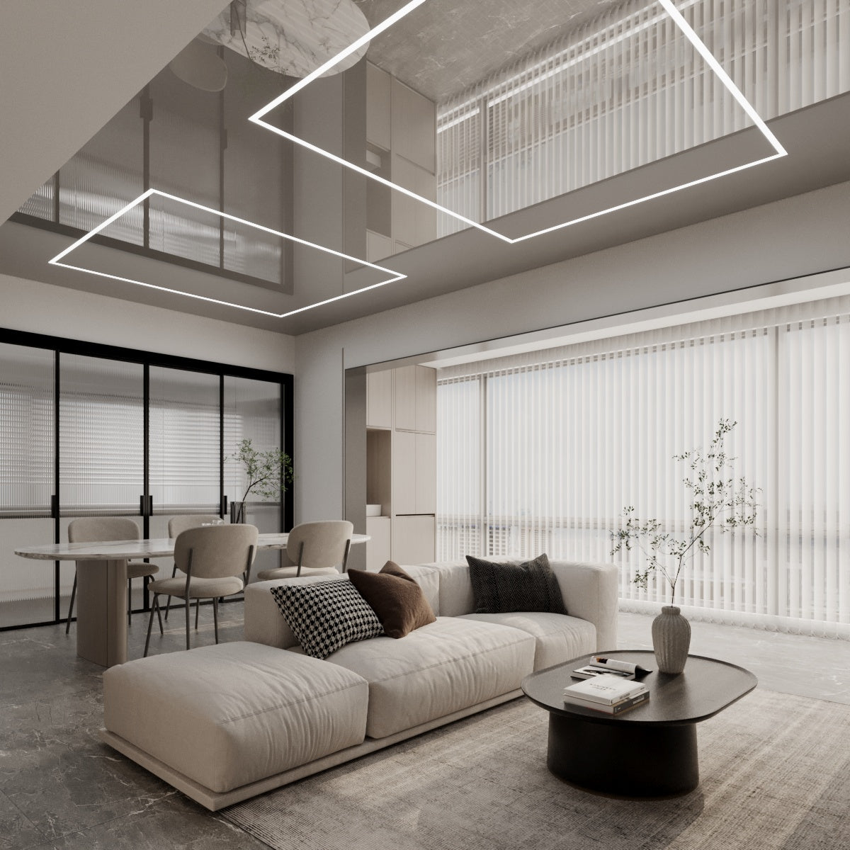 Ceiling & Wall Covering - Gloss - 000 55 00 Medium Grey
