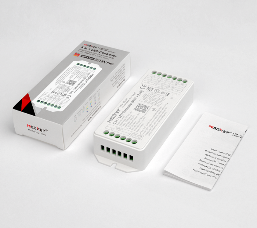 PW5 - 5 in 1 LED Controller (WiFi + 2.4G) Output Max 20A