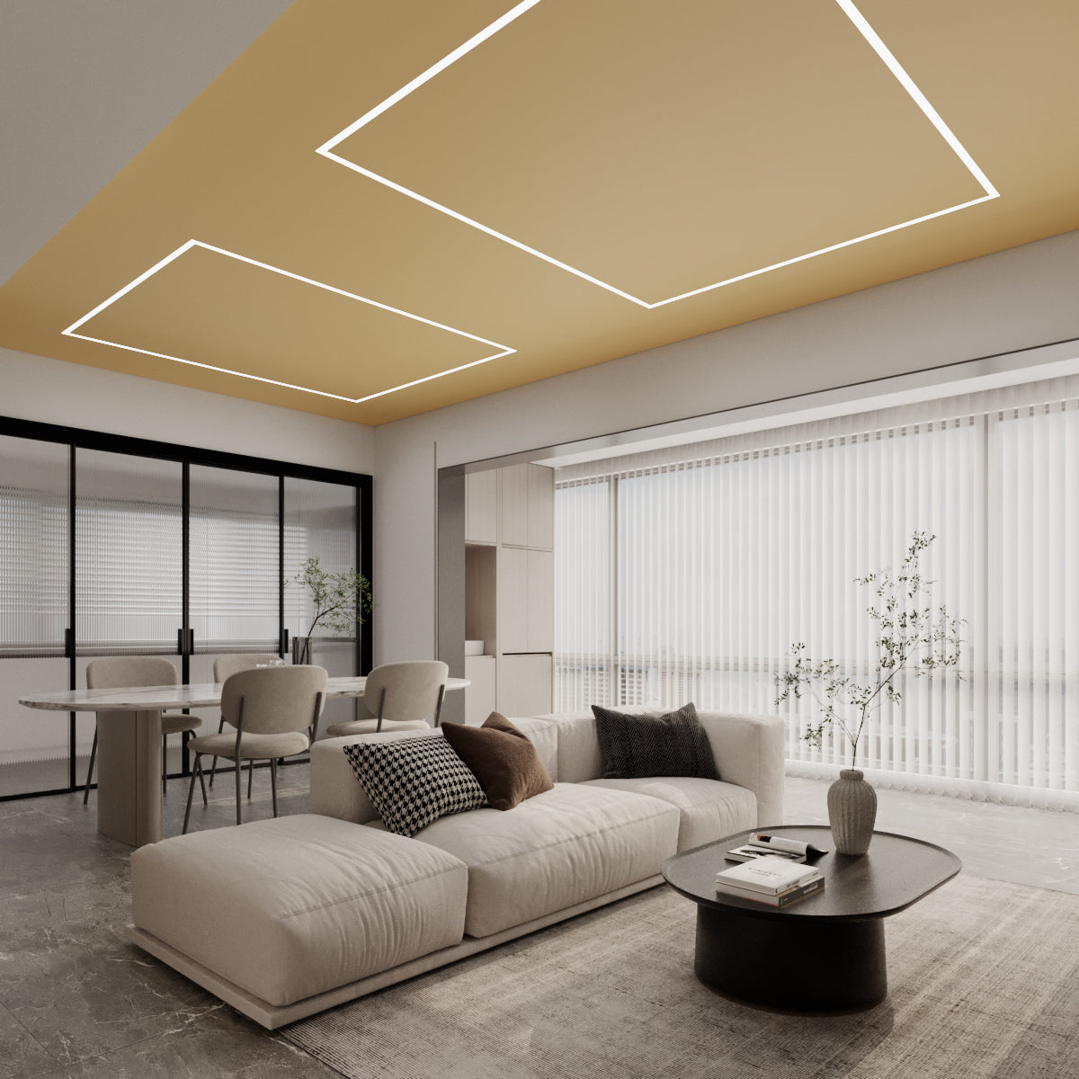 Ceiling & Wall Covering - Matte - 080 80 30 Yellow Beige